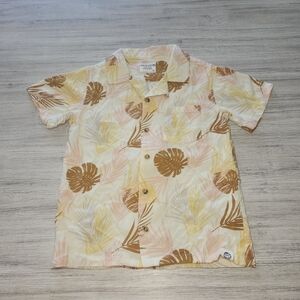 Free Planet Hawaiian Button Up Shirt Toddler Floral Design Size Boys 4T C4